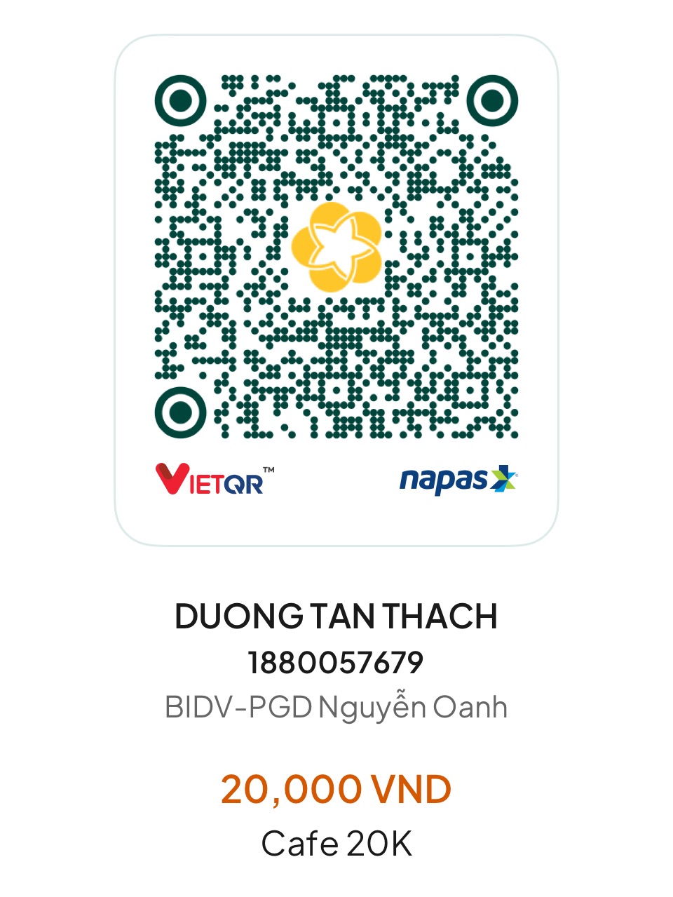 QR chuyển khoản 20K