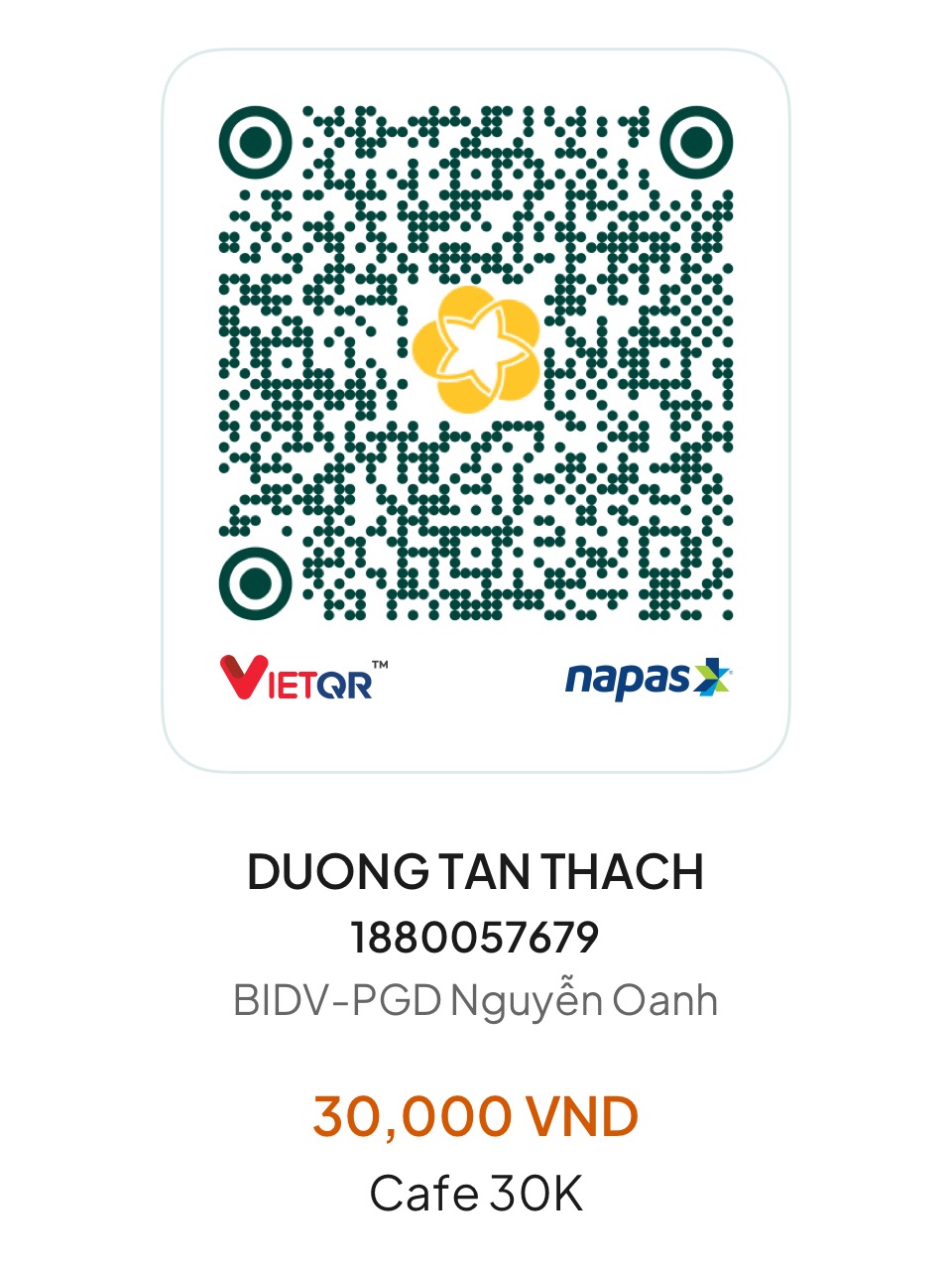 QR chuyển khoản 30K